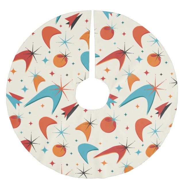 Atomstjärnor Julgransmatta Borstad Polyester (Framsidan)