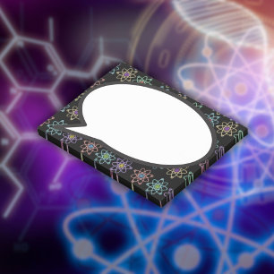 Atomstrukturen Mönster Tal Bubble Science Post-it Block