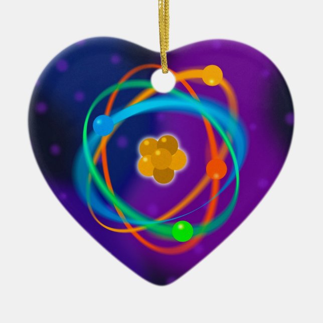 Atomstrukturfläckar Julgransprydnad Keramik (Framsidan)