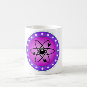 Atomsymbol på Rosa bakgrund Kaffemugg