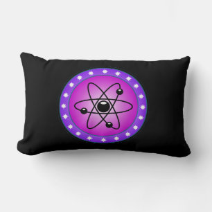 Atomsymbol på Rosa bakgrund Lumbarkudde