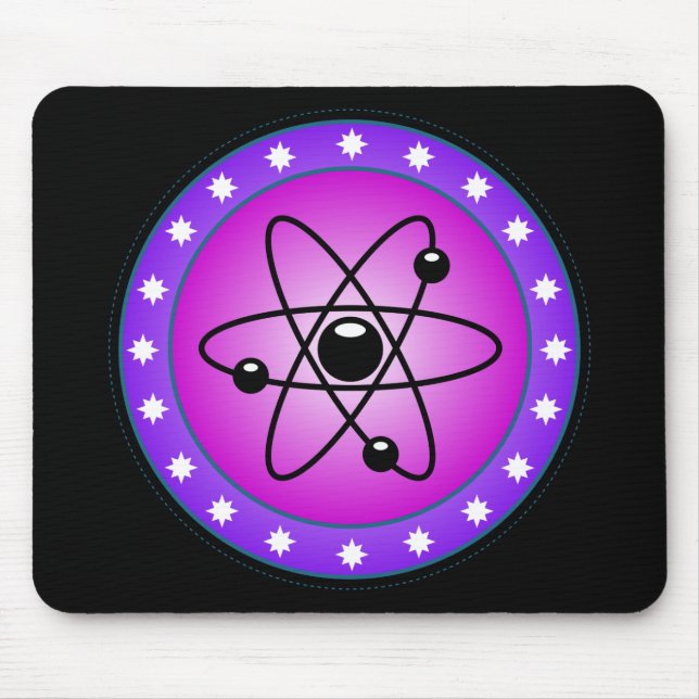 Atomsymbol på Rosa bakgrund Musmatta (Framsidan)