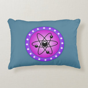 Atomsymbol på Rosa bakgrund Prydnadskudde