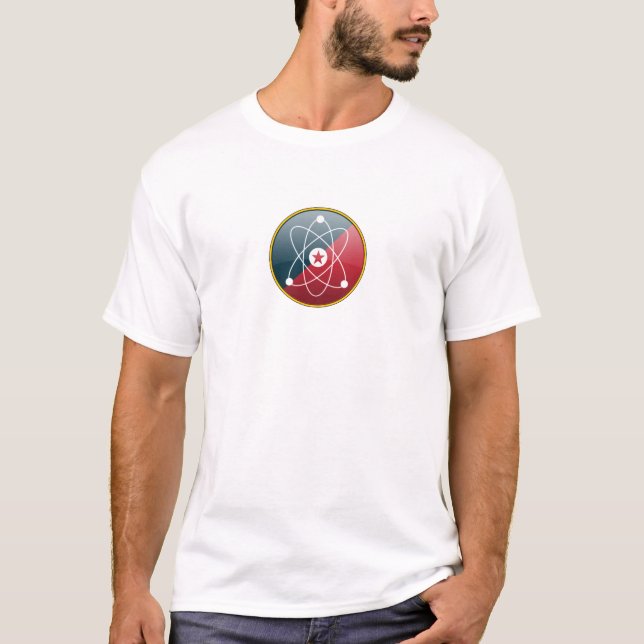 Atomsymbol (vit) t-shirt (Framsida)