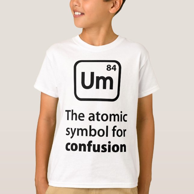 Atomsymbolen för konfusion. t-shirt (Framsida)