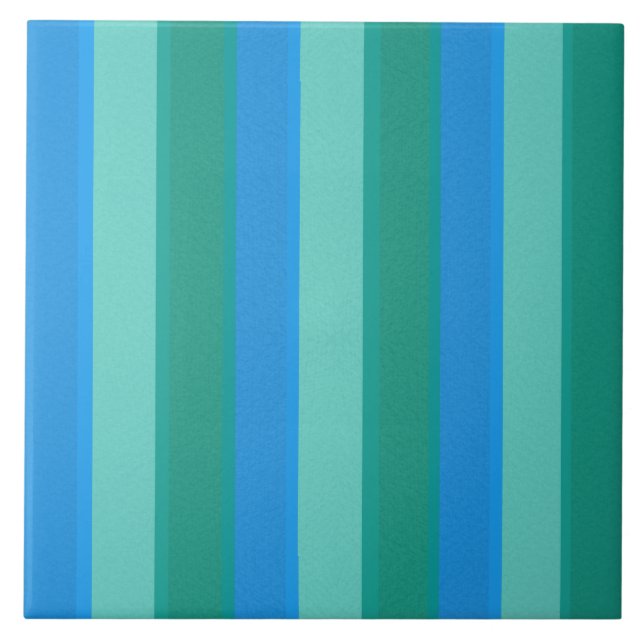 Atomtegel och turkos Rand keramiskt plattor Kakelplatta (Framsidan)