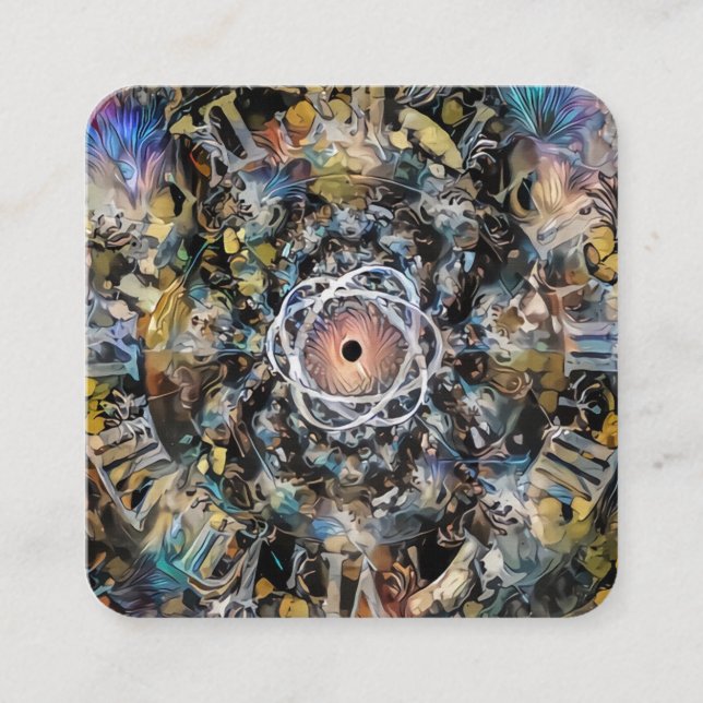 Atomtid Fyrkantigt Visitkort (Framsida)