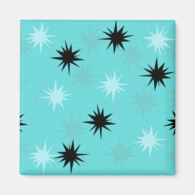 Atomturkos Starbursts Square Magnet (Framsidan)