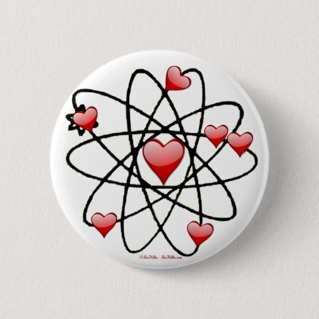 Atomvalentin Röda Hjärtan Knapp (Framsida)