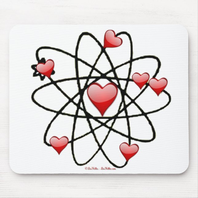 Atomvalentin Röda Hjärtan Musmatta (Framsidan)