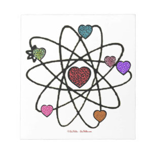 AtomValentine Leopard Print Hearts Anteckningsblock