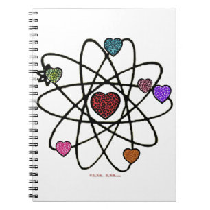 AtomValentine Leopard Print Hearts Anteckningsbok Med Spiral