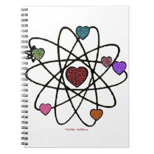 AtomValentine Leopard Print Hearts Anteckningsbok Med Spiral
