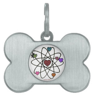 AtomValentine Leopard Print Hearts ID-bricka Husdjur