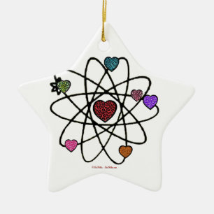 AtomValentine Leopard Print Hearts Julgransprydnad Keramik
