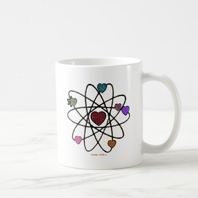 AtomValentine Leopard Print Hearts Kaffemugg (Höger)
