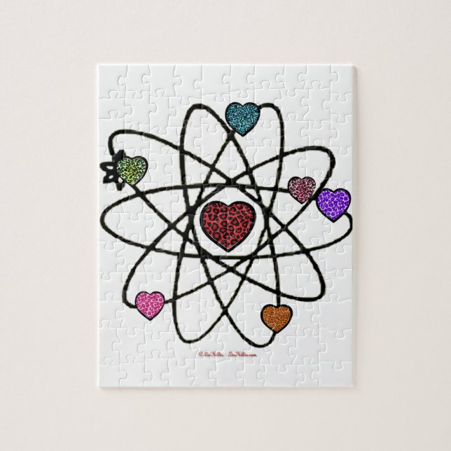 AtomValentine Leopard Print Hearts Pussel (Vertikal)