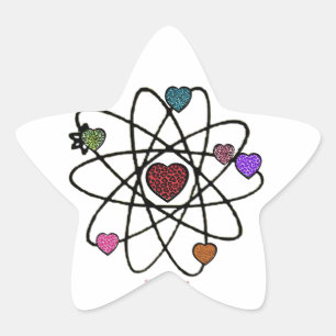 AtomValentine Leopard Print Hearts Stjärnformat Klistermärke