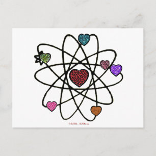 AtomValentine Leopard Print Hearts Vykort