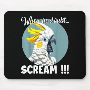 Atoo Meme T, rolig skrikande Sulphur-crested Atoo Musmatta