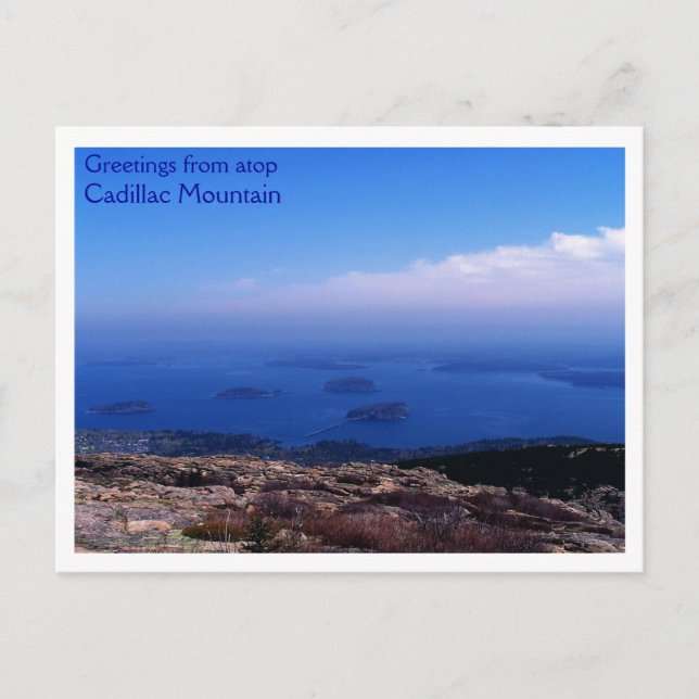Atop Cadillac Mountain Vykort (Framsida)