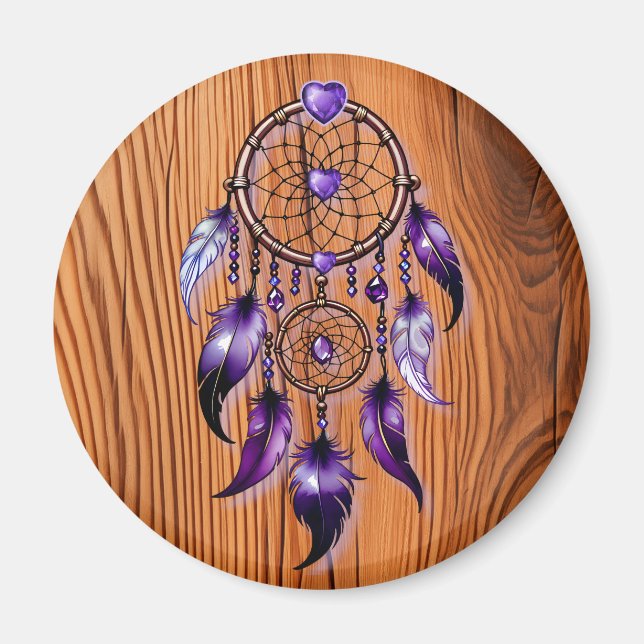 Atrapasueños corazón de Amatista Magnet (Framsidan)