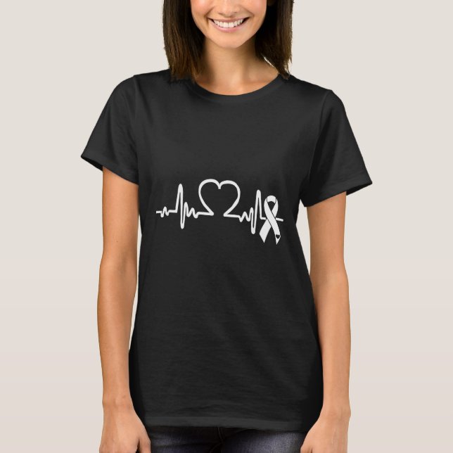 Atrial Fibrillation American Heart Disease Awarene T Shirt (Framsida)