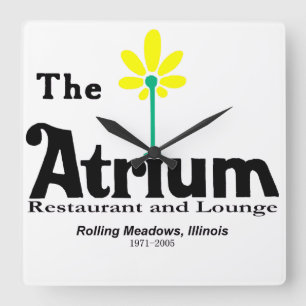 Atrium Restaurant, Rolling Meadows, IL Fyrkantig Klocka