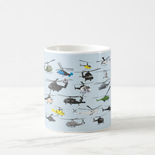 Åtskillig helikoptermugg kaffemugg