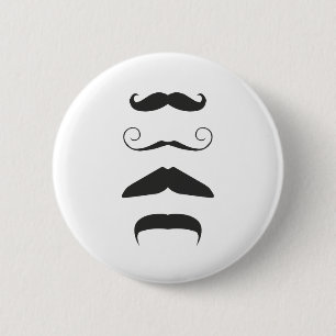 Åtskillig Moustache Knapp