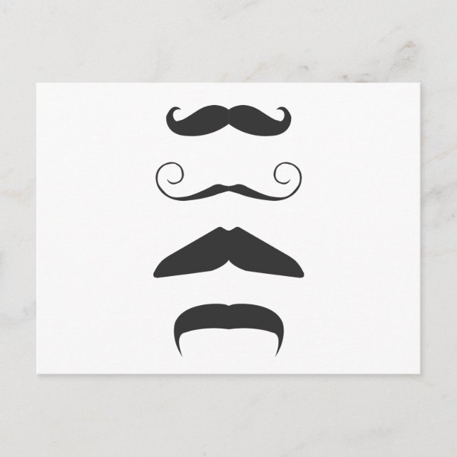 Åtskillig Moustache Vykort (Framsida)
