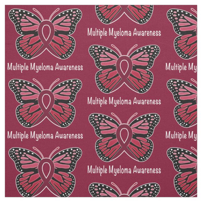 Åtskillig Myeloma: Fjärilsband av hopp Tyg (Provkarta)