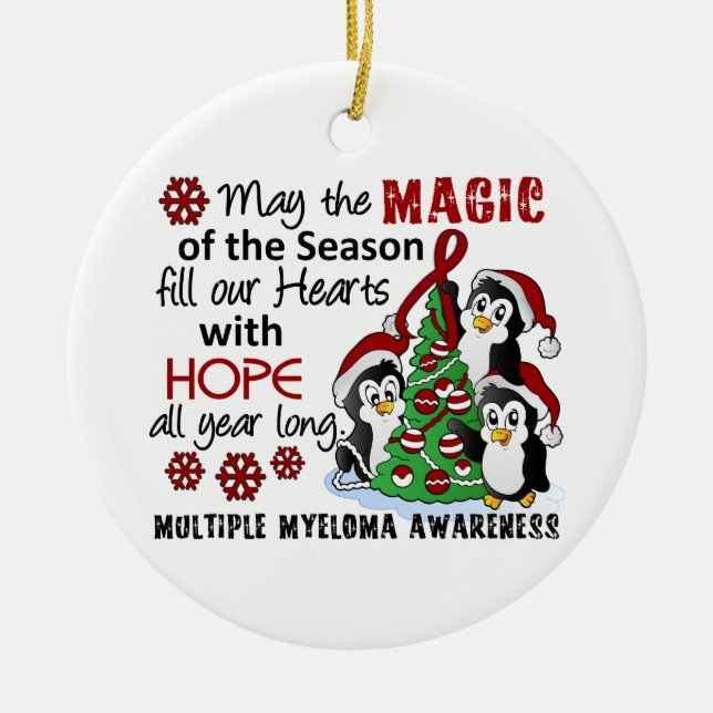 Åtskillig Myeloma för julpingvin Julgransprydnad Keramik (Framsidan)