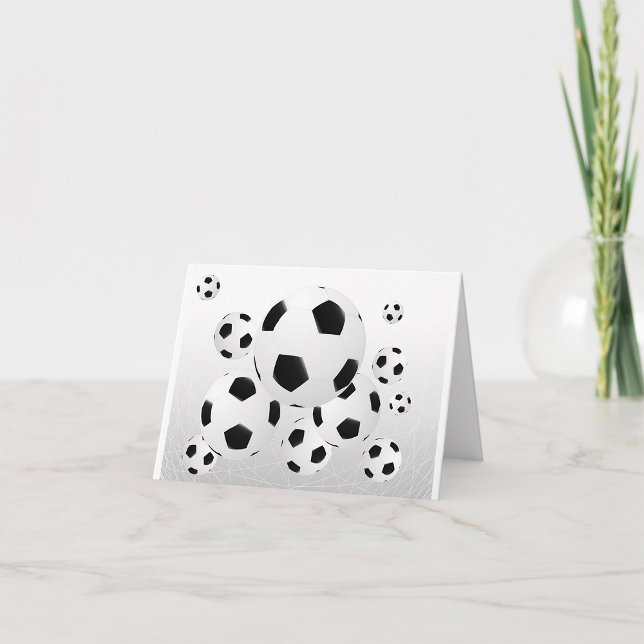 Åtskilliga fotbollbollar noterar kort (Skapare uppladdad)