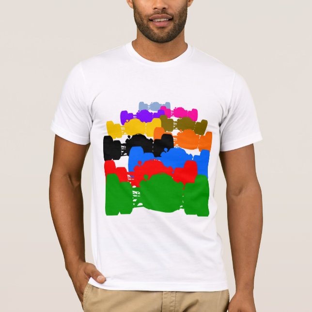 Åtskilliga Psychedelic utklipp för bil för T-shirt (Framsida)