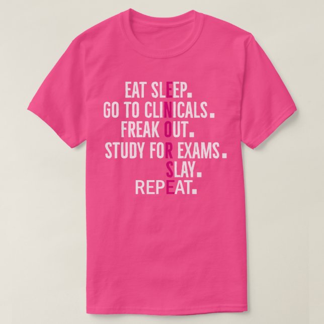 ÄTSLEEP GÅ TILL KLINISKA FREAKER UT STUDIER FÖR EX T SHIRT (Design framsida)