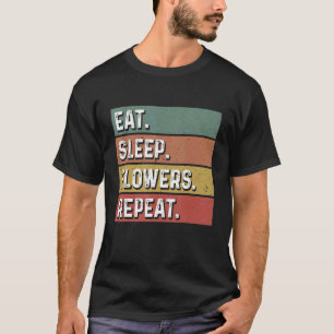 Ätsomningsblommor Upprepa botaniska plantor från t Shirt