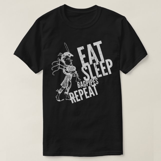 Ätsomsäcksrör, upprepa 11 t shirt (Design framsida)