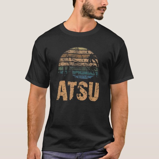 ATSU Vintage Sunset Distress T Shirt (Framsida)