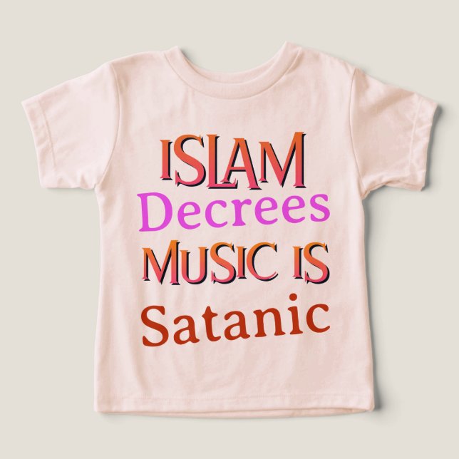 Att acceptera att islam säger att Muslic är Satani T Shirt (Design Framsida)
