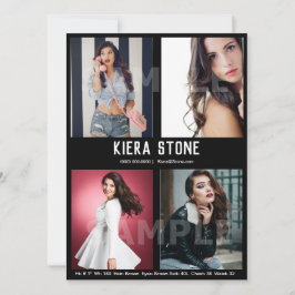 Att agera för 4 foto modellerar mallen för inbjudningar