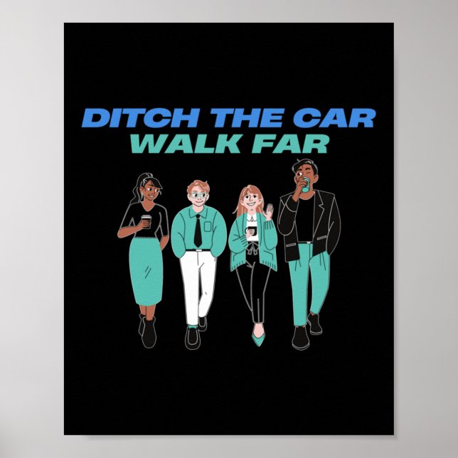 Att åka bil långt och gå på arbetsdag S Poster (Framsidan)