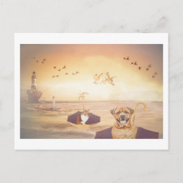 Att åka hem till fyr-bevararna... vykort