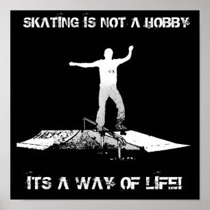 ATT ÅKA SKRIDSKOR ÄR INTE EN HOBBY POSTER
