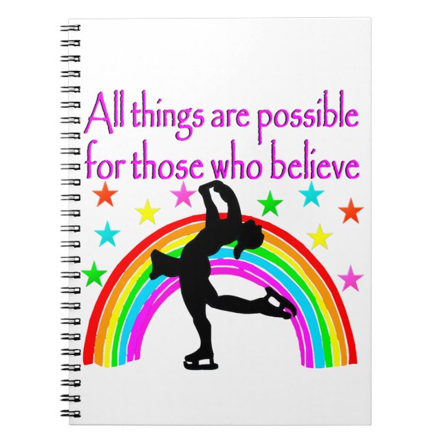 ATT ÅKA SKRIDSKOR ÄR MITT LIV ANTECKNINGSBOK MED SPIRAL (Framsidan)