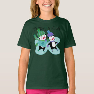 Att åka skridskor för pingvin är kallt t shirt