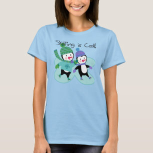 Att åka skridskor för pingvin är kallt t shirt