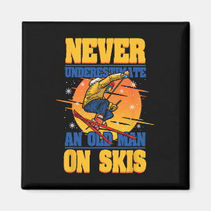 Att aldrig underskatta en gammal man på skidvinten magnet