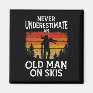 Att aldrig underskatta en gammal man på skis magnet