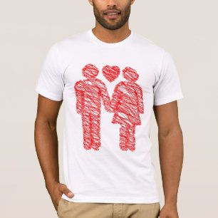 Att älska kopplar ihop skissar t-shirt